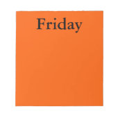 Visual Agenda Tools Day of the Week Freedom Notes Notitieblok (Voorkant)