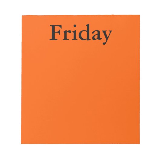 Visual Agenda Tools Day of the Week Freedom Notes Notitieblok (Voorkant)