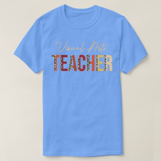 Visual Arts Teacher leopard Fall Autumn Lovers Tha T-shirt (Design voorkant)