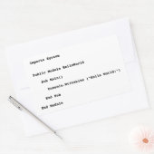 Visual Basic Hallo World Greeting Rechthoekige Sticker (Envelop)