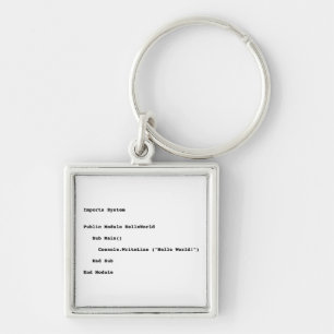 Visual Basic Hallo World Greeting Sleutelhanger