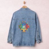 Visual Harmony Mandala van Creatie Waterverf Denim Jacket (Hangar)