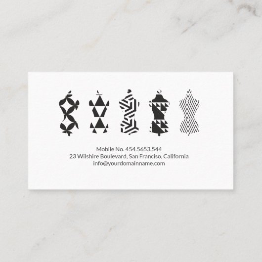 Visual Merchandiser Stylist Professional Visitekaartje (Achterkant)