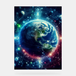 Visual Multiverse Theory Parallel Universes on a Acryl Bord