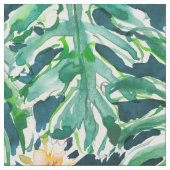 VISUAL VACATION Monstera Tropical Leaf Stof (Close Up)