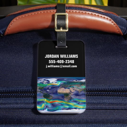 Visualisatie van de wereldenwind. bagagelabel (Voorkant Insitu 2)