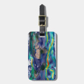 Visualisatie van de wereldenwind. bagagelabel (Voorkant verticaal)