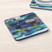 Visualisatie van de wereldenwind. bier onderzetter (Linkerzijde)