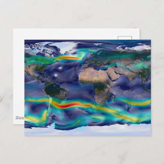 Visualisatie van de wereldenwind. briefkaart (Voorkant / Achterkant)