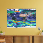 Visualisatie van de wereldenwind. canvas afdruk (Insitu (Woonkamer))