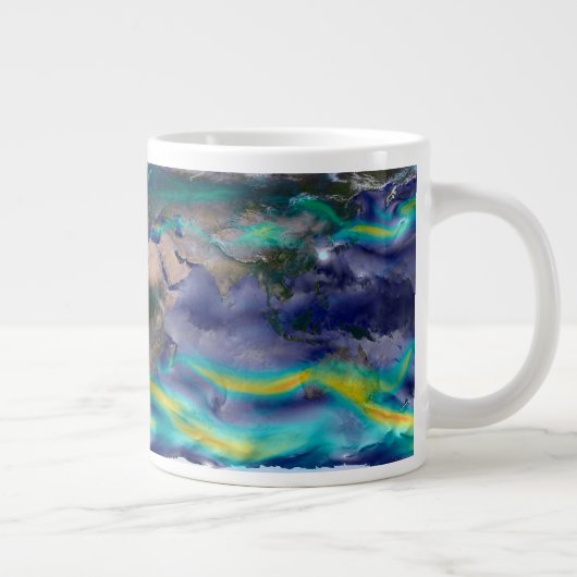 Visualisatie van de wereldenwind. grote koffiekop (Rechts)