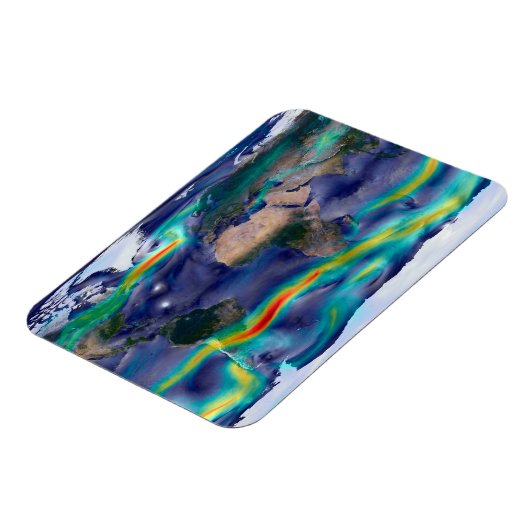 Visualisatie van de wereldenwind. magneet (Linkerzijde)