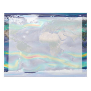 Visualisatie van de wereldenwind. notitieblok