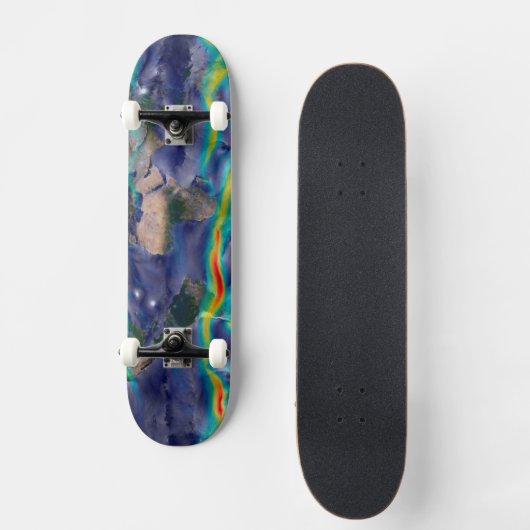 Visualisatie van de wereldenwind. persoonlijk skateboard (Voorkant)