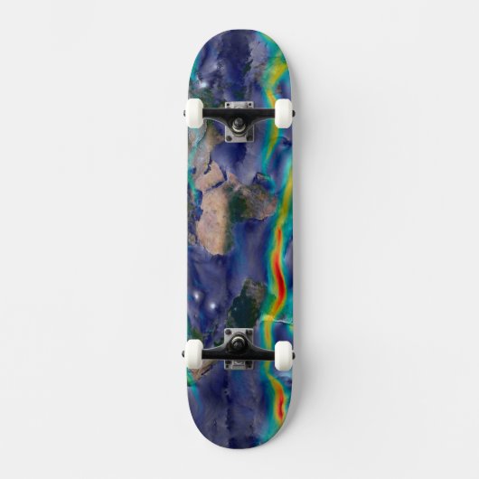 Visualisatie van de wereldenwind. persoonlijk skateboard (Voorkant)