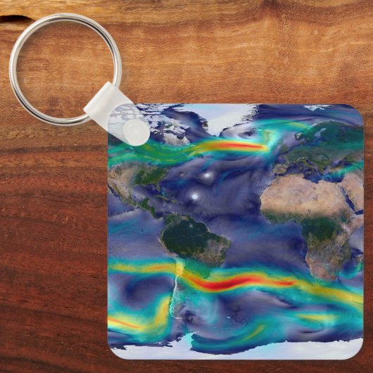 Visualisatie van de wereldenwind. sleutelhanger (Voorkant)