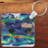 Visualisatie van de wereldenwind. sleutelhanger (Achterkant)