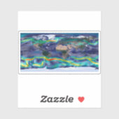 Visualisatie van de wereldenwind. sticker (Vel)