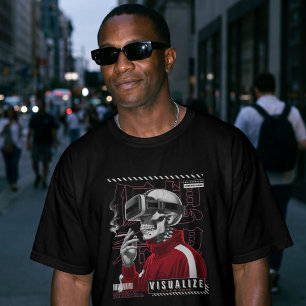 Visualiseer de hoop van het leven – Cyberpunk Skel T-shirt