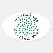Visualiseer Whirled Peas 2 Ovale Sticker (Voorkant)