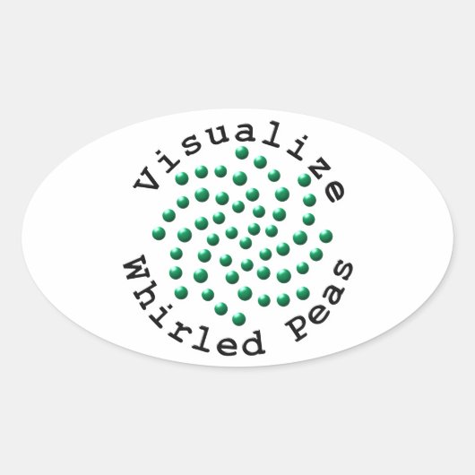 Visualiseer Whirled Peas 2 Ovale Sticker (Voorkant)