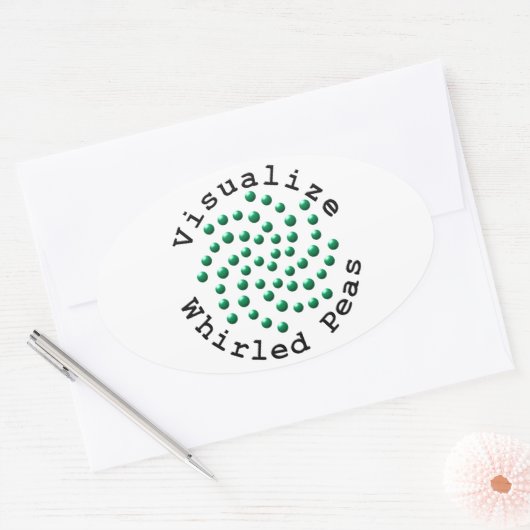 Visualiseer Whirled Peas 2 Ovale Sticker (Envelop)