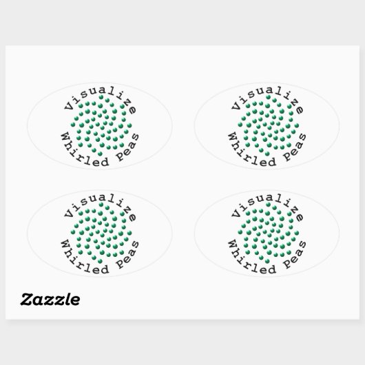 Visualiseer Whirled Peas 2 Ovale Sticker (Vel)
