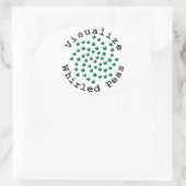 Visualiseer Whirled Peas 2 Ovale Sticker (Tas)