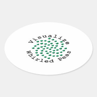 Visualiseer Whirled Peas 2 Ovale Sticker
