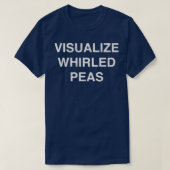 Visualiseer witte erwten de wereldvredesparode vis t-shirt (Design voorkant)