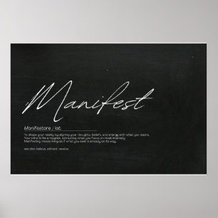 Visualiseren, Creëer, Manifest: Inspirerend kunst Poster
