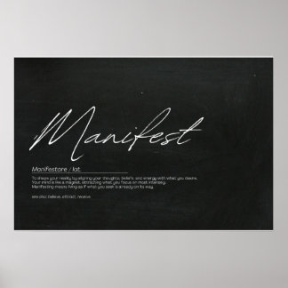 Visualiseren, Creëer, Manifest: Inspirerend kunst Poster