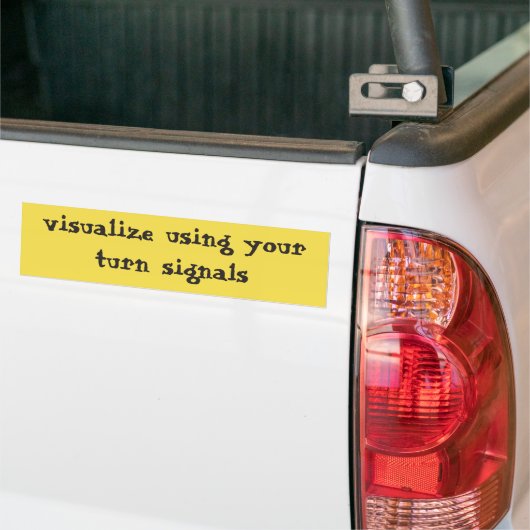 Visualiseren met behulp van uw richtingsignalen bumpersticker (Op Truck)