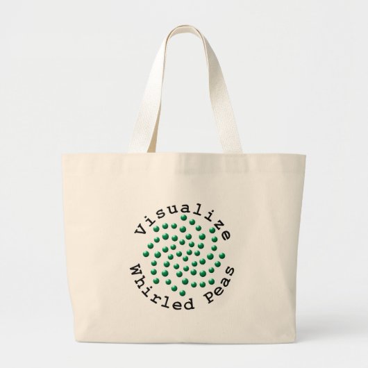 Visualize Whirled Peas 2 Grote Tote Bag (Voorkant)