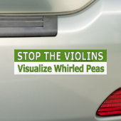 Visualize Whirled Peas Bumpersticker (Op auto)