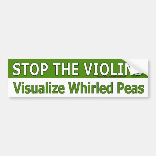 Visualize Whirled Peas Bumpersticker (Voorkant)