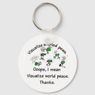 Visualize Whirled Peas - Gepersonaliseerd Sleutelhanger