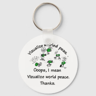 Visualize Whirled Peas - Gepersonaliseerd Sleutelhanger