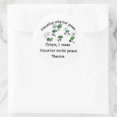 Visualize Whirled Peas Ronde Sticker (Tas)