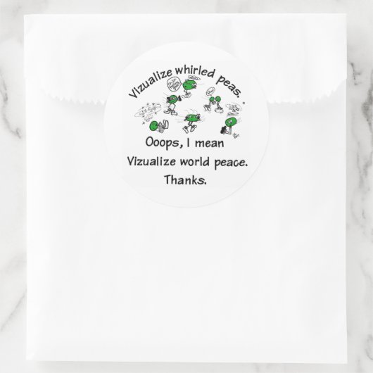 Visualize Whirled Peas Ronde Sticker (Tas)