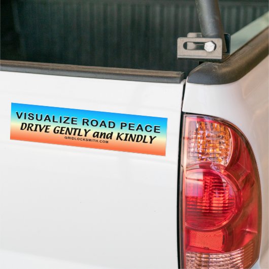 VisualizeRoadPeace... Bumpersticker (Op Truck)