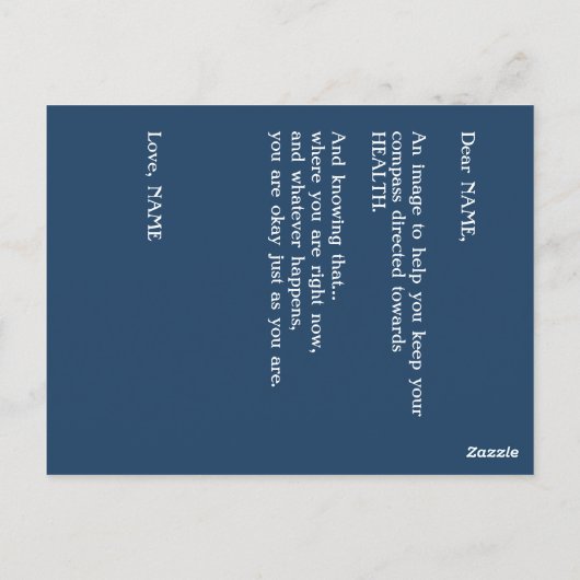 Visualizing HEALTH Get Well Card Briefkaart (Achterkant)