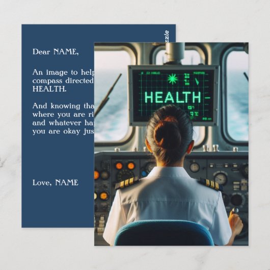 Visualizing HEALTH Get Well Card Briefkaart (Voorkant / Achterkant)