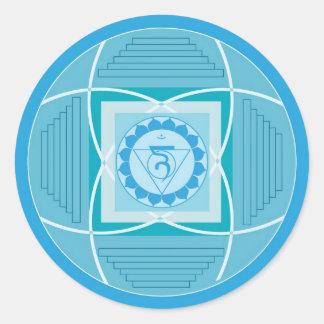 Visuddha Chakra Mandala Ronde Sticker