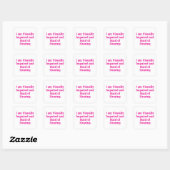 visueel beperkt en slechthorend blanke vierkante sticker (Vel)