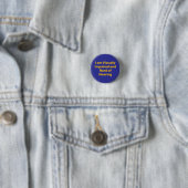 visueel beperkt en slechthorend blauw ronde button 3,2 cm (In situ)