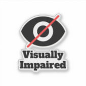 Visueel Beperkt Sticker (Voorkant)