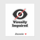 Visueel Beperkt Sticker (Vel)