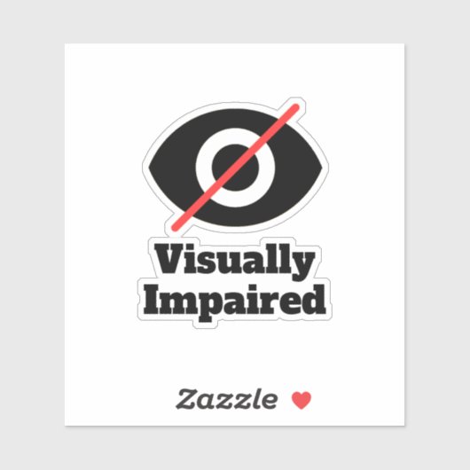 Visueel Beperkt Sticker (Vel)