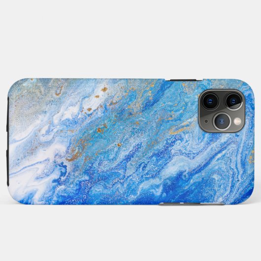 Visueel blauw Case-Mate iPhone case (Achterkant (horizontaal))